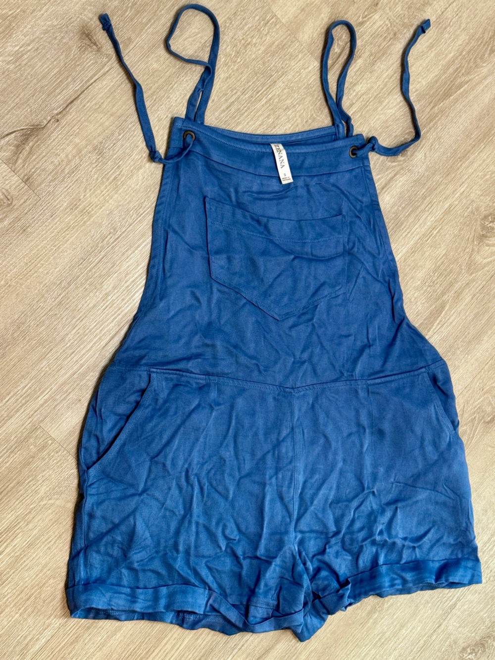 Zenana Outfitters Blue Women’s One-Piece Romper with Front Pocket